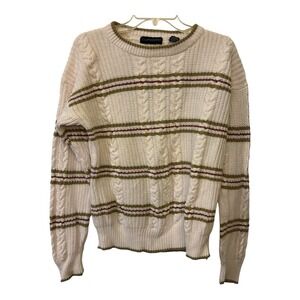 Claybrooke Men's Cable Knit Pullover Sweater Medium‎ See Pics